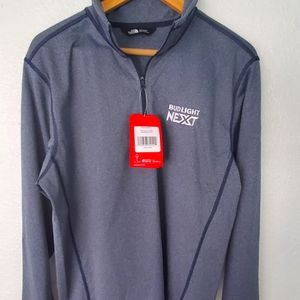 New Men's gray Bud Light Next/North Face Quarter Zip
